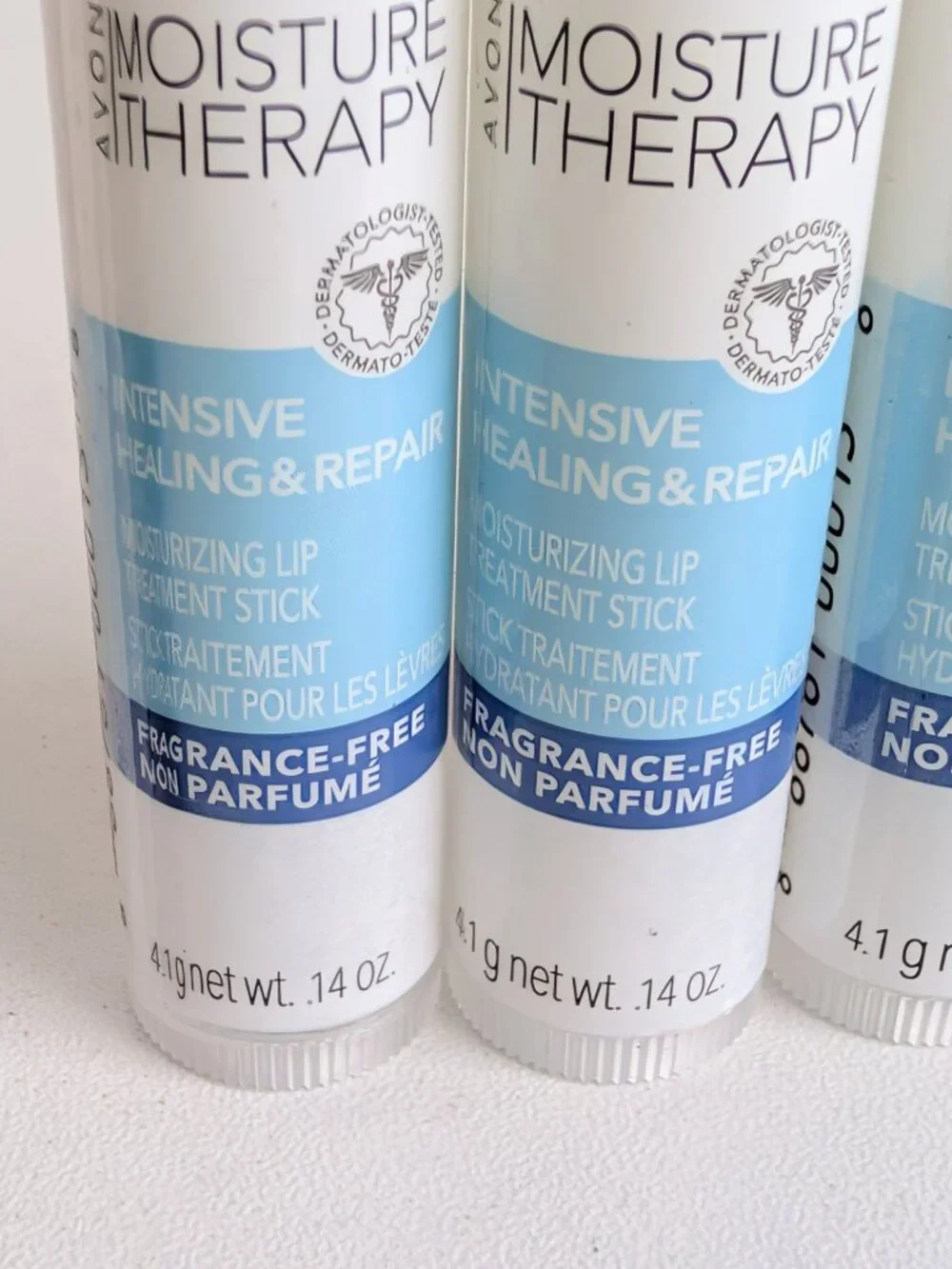 Lot of 4 Avon Moisture Therapy Intensive Healing & Repair Lip Balm SEALED